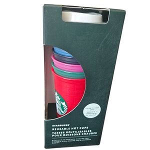 Starbucks 6 Reusable Hot Cups (16 fl oz each) with lids